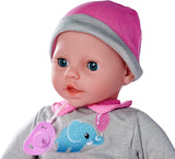 Simba 105140066 - Laura Interactive, bambola dal corpo morbido con occhi assonnati, balbetta quando si muove, beve dalla bottiglia e dorme, 40 cm, bambola da 2 anni Naty Shop Dolls