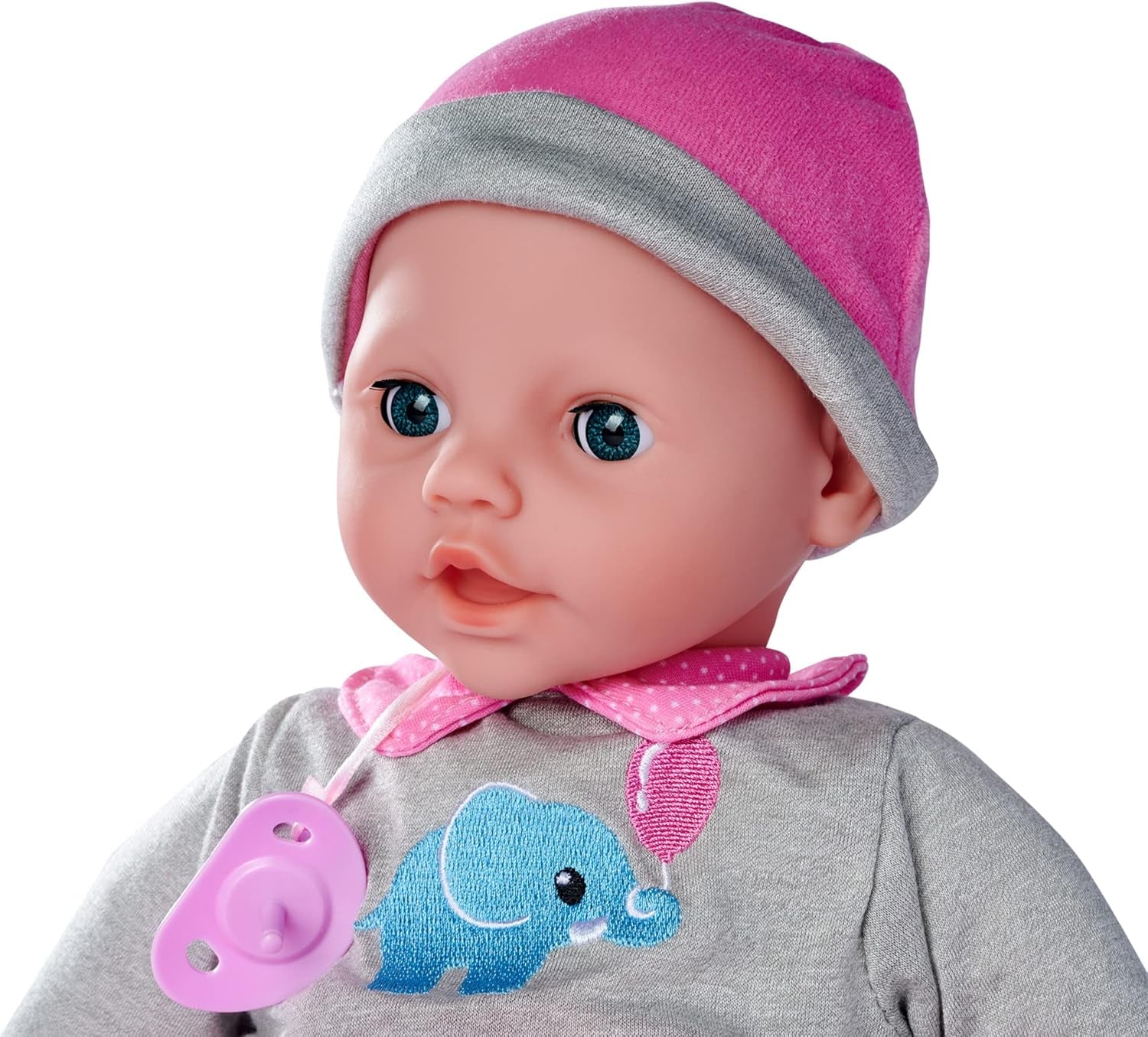 Simba 105140066 - Laura Interactive, bambola dal corpo morbido con occhi assonnati, balbetta quando viene spostata, beve dal biberon e si addormenta, 40 cm, bambola per bambini da 2 anni