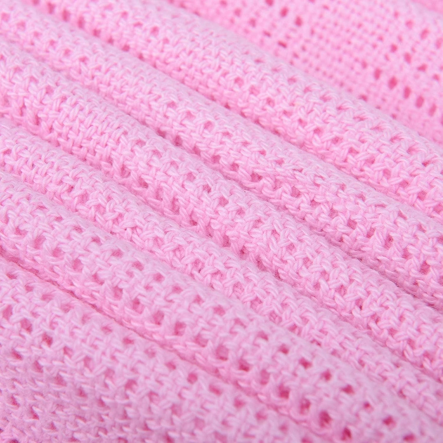 Family Bedding Coperta Cellulare Rosa per Letto Matrimoniale, Cotone, Copriletto Ampio, Reversibile, Leggera, Termica, Morbida, Coperta Cellulare Tradizionale, 230 X 230 cm Trapunte e Trapunte Naty Shop