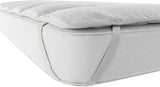 Biancheria da letto italiana Elegante Topper trapuntato, bianco, matrimoniale. Piumini e trapunte Naty Shop