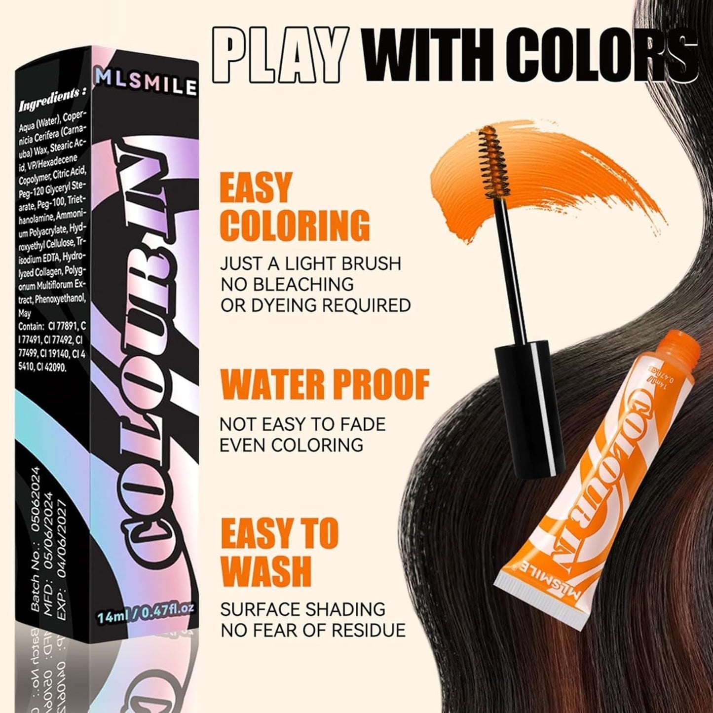 Tintura Per Capelli Temporanea Verde - Tintura Per Capelli Gesso Per Capelli 14ml, Tintura Per Capelli Verde In Stick Lavabile, Gesso Per Capelli Colore Istantaneo, Tintura Per Capelli Gesso Carnevale Per Natale Halloween, Carnevale, Tinture Per Capelli Cosplay Naty Shop