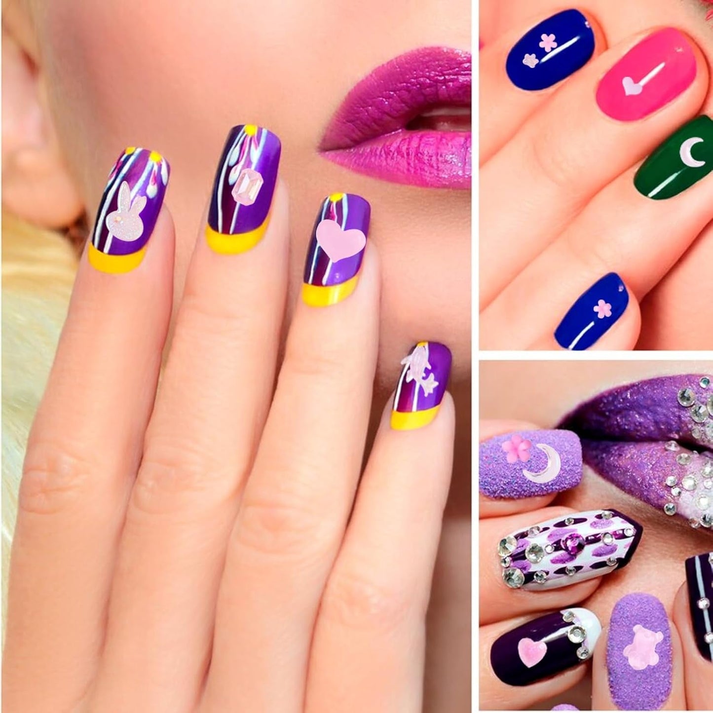 100 pz Ciondoli per unghie con fiocco Y2K 3D Resina Fiore Camelia Ciondoli per unghie Kawaii Strass Decorazioni per nail art, Modelli, Accessori artigianali fai-da-te (Rosa)