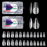 Unghie Finte a Copertura Completa 504 Confezione da 12 Misure Unghie Finte con Colla per Unghie Unghie Artificiali in Acrilico con Scatola di Immagazzinaggio per Saloni di Unghie e Nail Art Fai da Te per la casa (Quadrato)