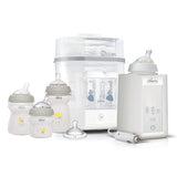 Sterilizzatore Modulare Chicco con Funzione Asciugatura, Sterilizzatore Biberon, Anello Dentizione e Ciuccio con Auto-Stop, Adatto al Microonde, Adatto per sterilizzare fino a 6 biberon da 330ml