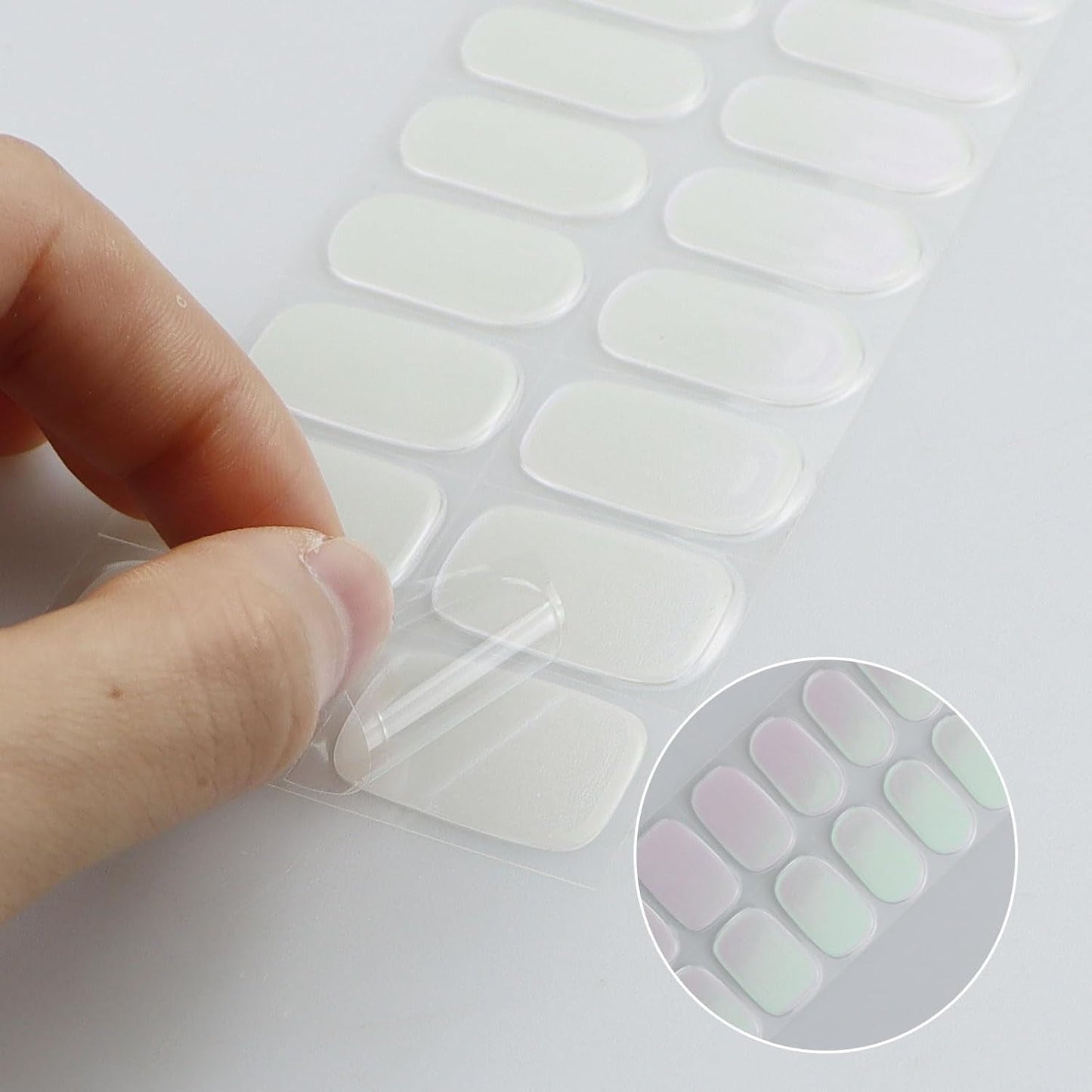 JMEOWIO Lamina per unghie Glitter Gel Lamina per unghie Adesivo per unghie autoadesivo Indurimento UV Decorazione per unghie Accessori di design