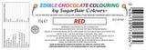 Colorante alimentare Sugarflair Chocolate Colorante alimentare per cioccolato rosso - Burro di cacao biologico colorato, colorante per cioccolato per colorare il cioccolato, praline - 35g