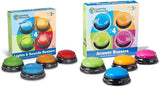 Learning Resources Cicalino con luci e suoni Giochi educativi per bambini dai 3 anni in su Giocattolo con domande per bambini con 4 suoni diversi per serate di gioco e aule Giocattoli Bebe Naty Shop Cicalino di risposta Confezione da 4