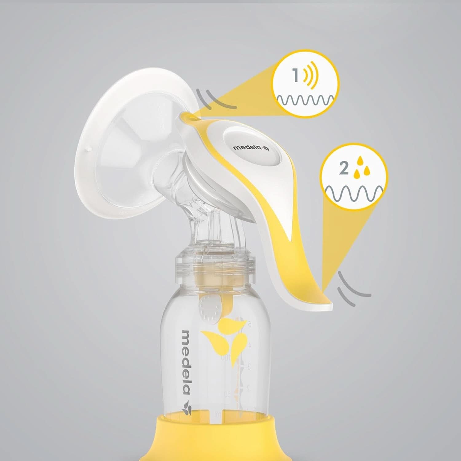 Tiralatte manuale Medela Harmony - Design svizzero compatto con protezioni Personalfit Flex e tecnologia Medela 2-Phase Expression Accessori Alimentazione e Allattamento Bebe Naty Shop
