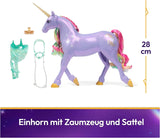 Wildstar Unicorn di Unicorn Academy - Unicorno originale Sophia alto 28 cm della serie Netflix con vera criniera e coda, briglie, sella e spazzola rimovibili, dai 4 anni in su