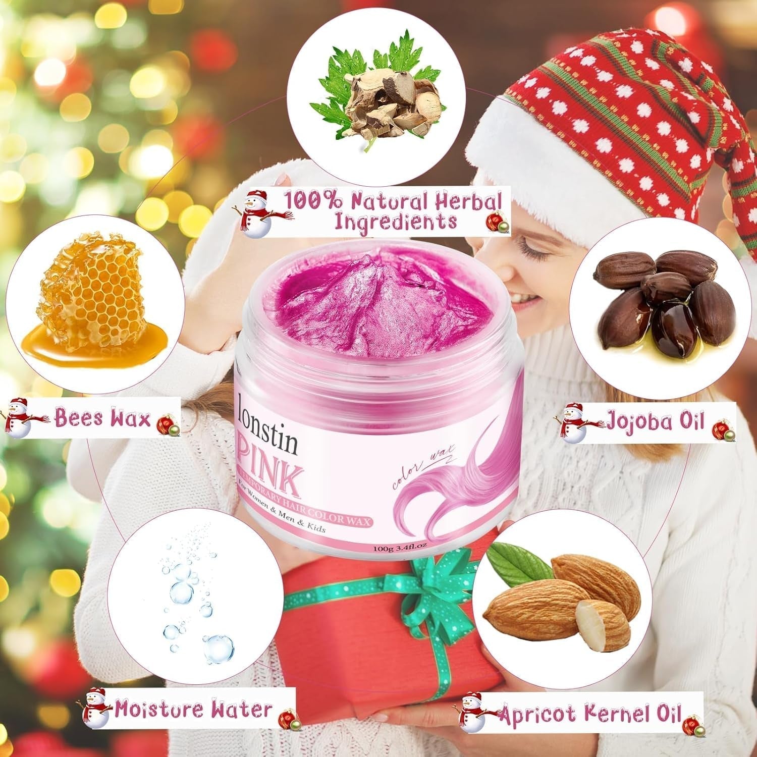 Lavabile Rosa Tintura Per Capelli Temporanea Cera Per Capelli Temporanea Colore Naturale Acconciatura Pomata Tintura Per Capelli Lavabile Per Uomini Donne Festa Cosplay Halloween Natale Tinture Per Capelli Naty Shop