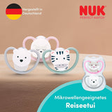 Ciucci NUK Perfect Match per neonati | 6-18 mesi | Ciucci ortodontici che favoriscono la circolazione dell'aria e prevengono le eruzioni cutanee causate dalla saliva | 95% di accettazione da parte dei bambini** | Disney Minnie Mouse | Confezione da 2