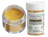 Colorante alimentare commestibile Sugarflair, color oro pastello - Polvere lucidante alimentare per torte, muffin, cioccolato, pasticcini, dessert, gelati, bevande, cocktail e altro - 4g