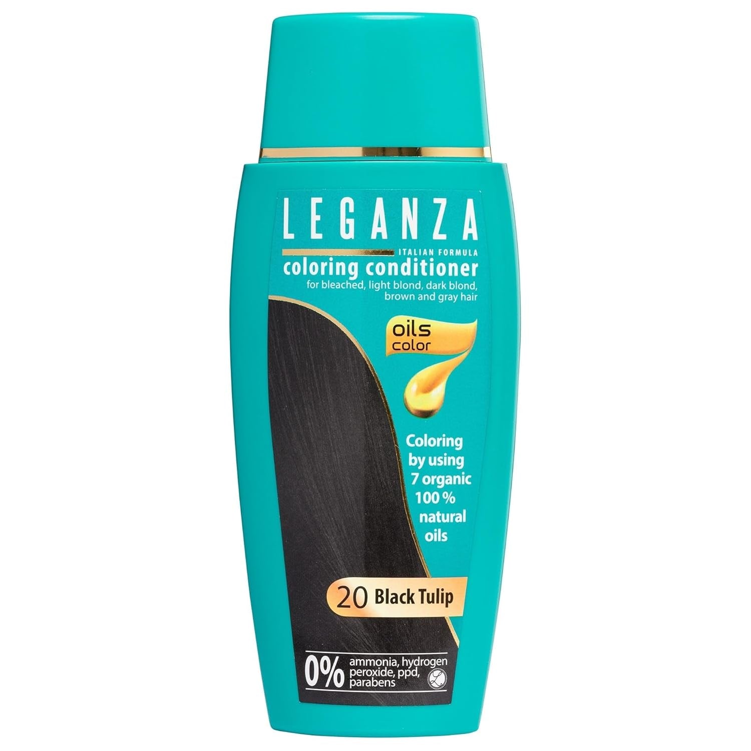 Leganza Balsamo Naturale Tintura Per Capelli Colore 71 Café Latte | Tintura per capelli senza ammoniaca | Arricchito con 7 oli naturali | 150 ml Tintura per capelli Naty Shop 20 Tulipano nero