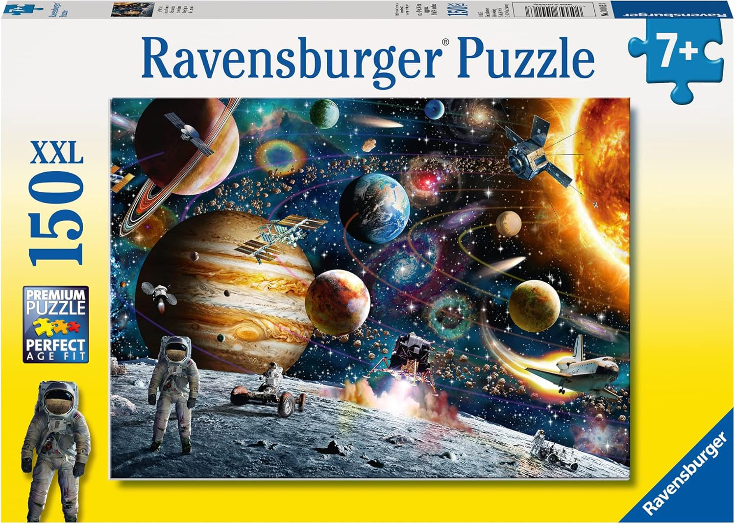 Puzzle per bambini Ravensburger - 10016 In space - Puzzle spaziale per bambini dai 7 anni in su da 150 pezzi in formato XXL Puzzle Naty Shop In space