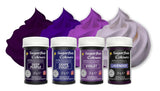 Sugarflair Pasta Coloranti Alimentari Viola Set di 4 Coloranti Alimentari per Pasta Fondente Marzapane Pasta di Zucchero Crema di Burro e Altro: Viola, Lavanda, Viola Uva, Viola Scuro - Set di 4