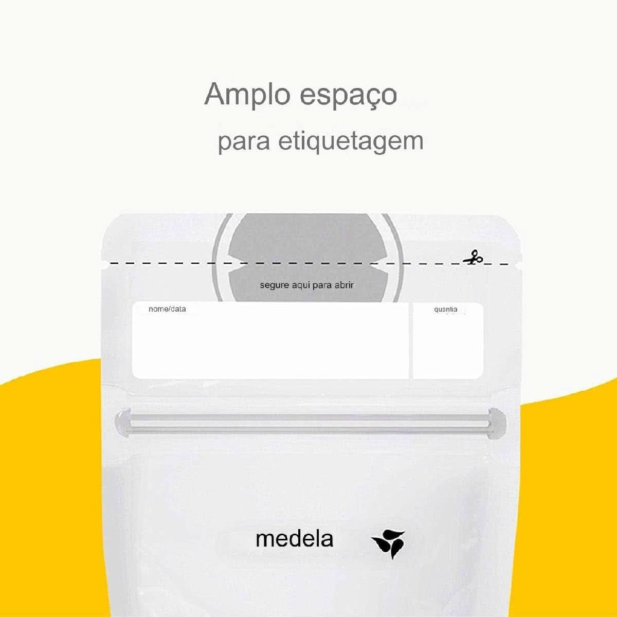 Sacchetti per la conservazione del latte materno Medela 25 pz., ca. 200 ml, bianco (versione spagnola) Accessori Alimentazione e Allattamento Bebe Naty Shop