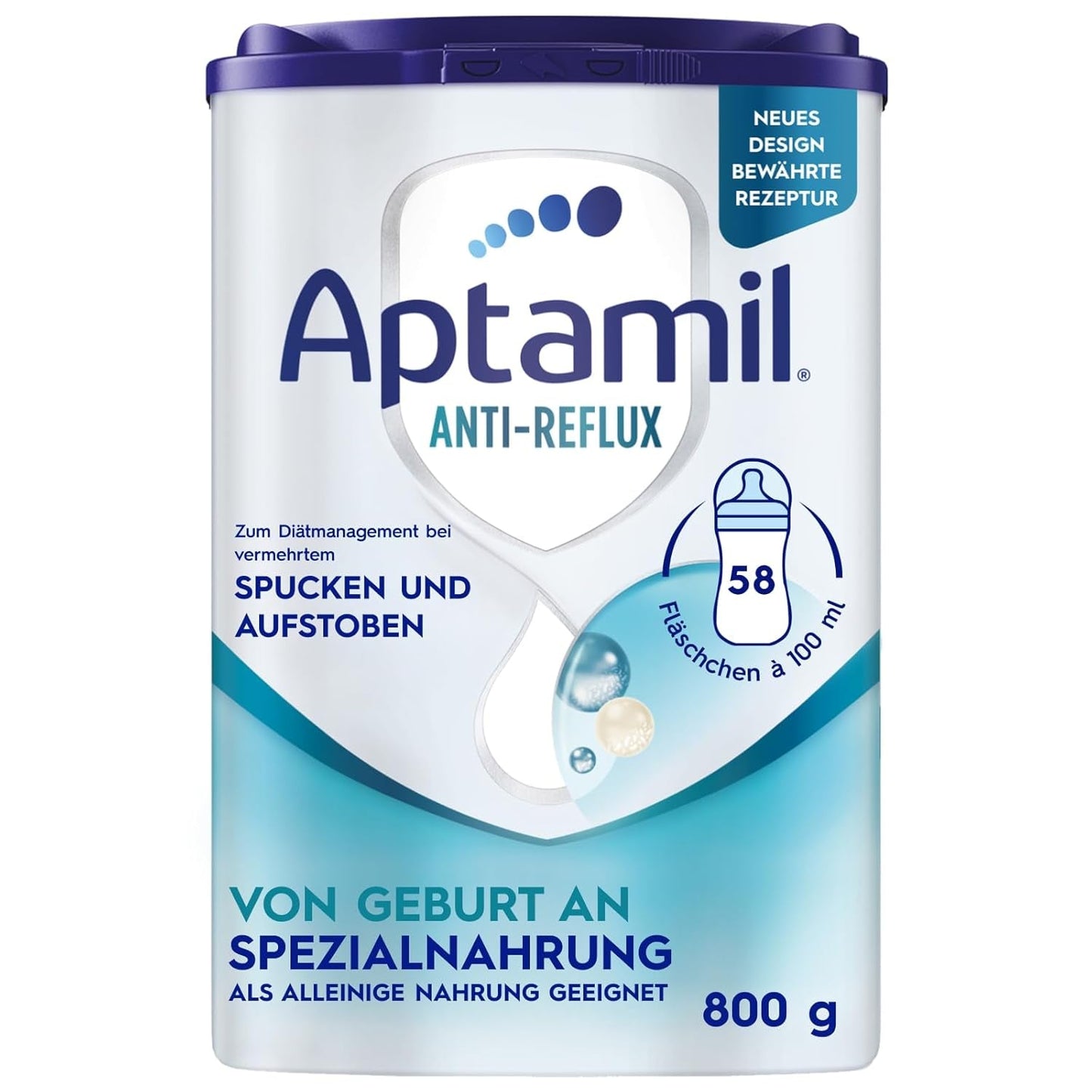 Aptamil Anti-Reflusso - Formula completa dalla nascita Gestione alimentare Vomito e rigurgito Alimenti per bambini Latte in polvere 1 x 800 g