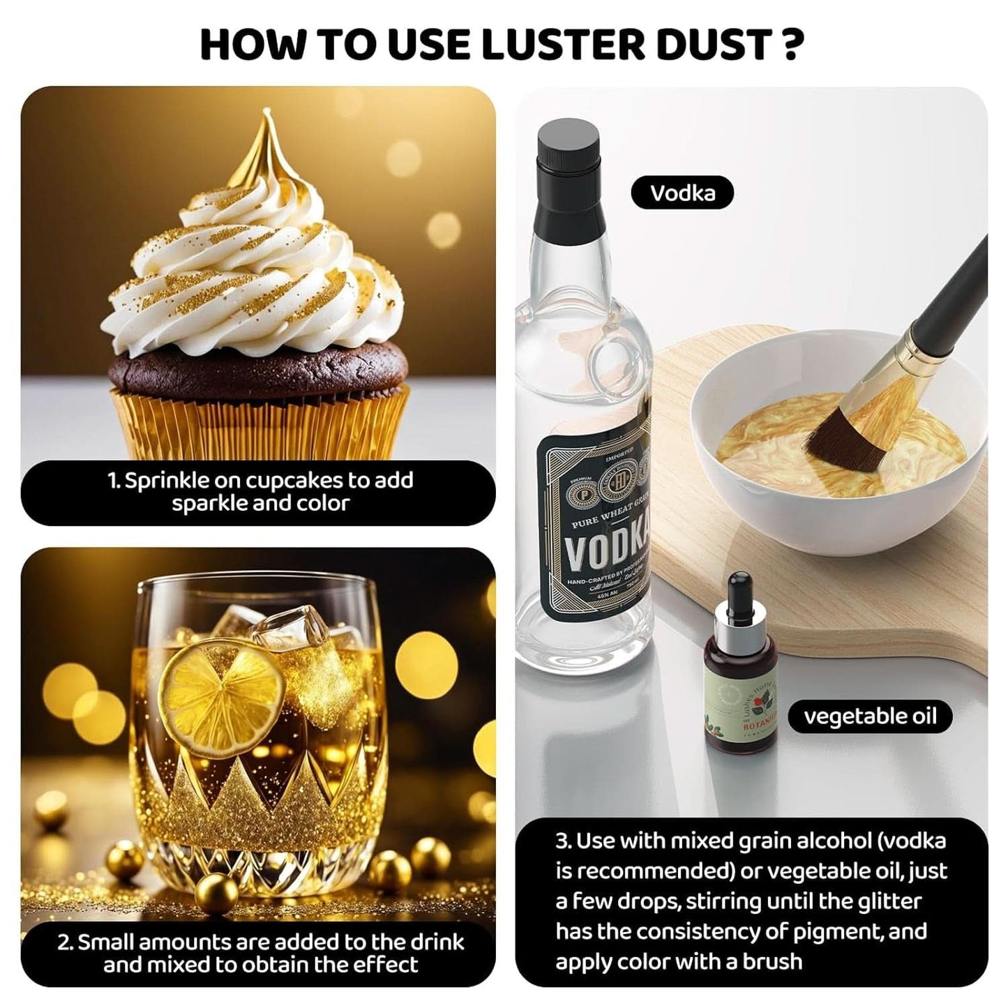 Glitter commestibili, 3 grammi Naty Shop