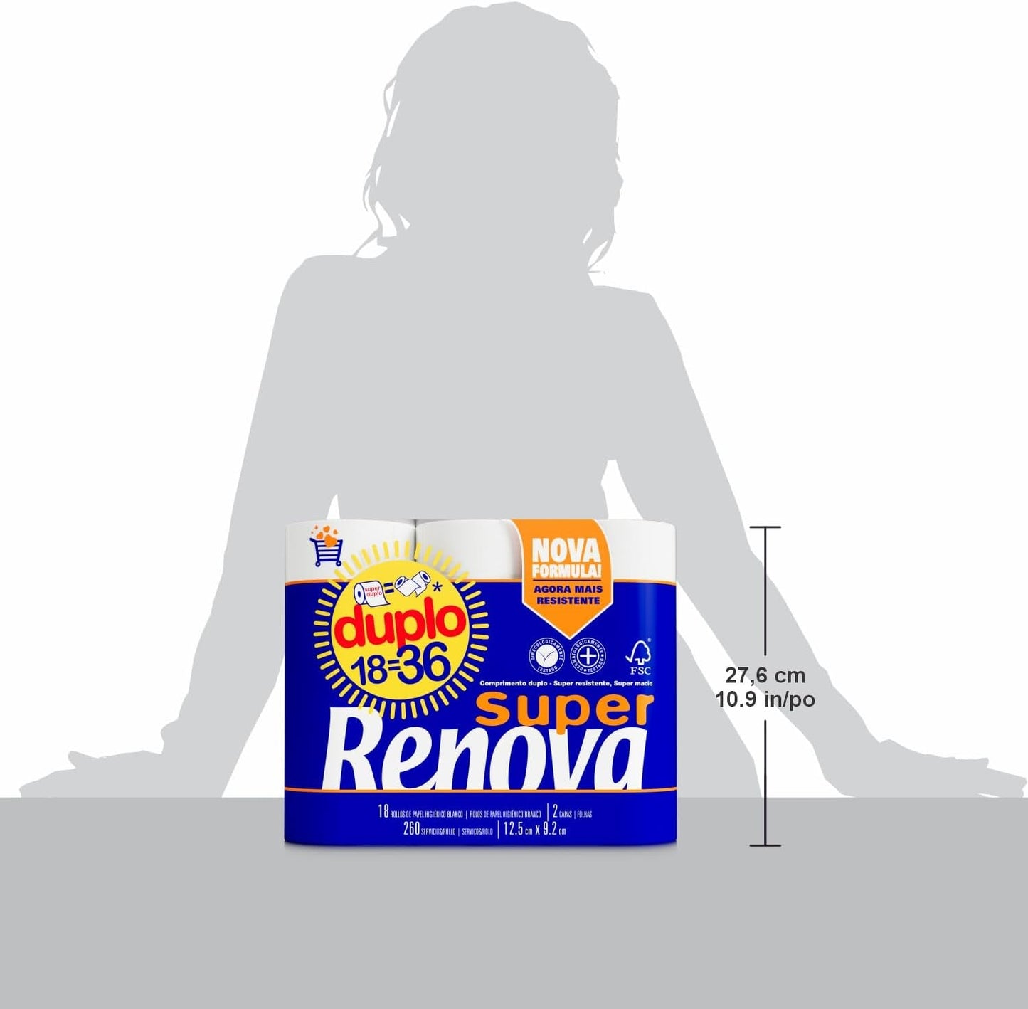 Carta igienica doppia Renova, 18 rotoli