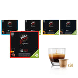 Caffè Vergnano 1882 - Èspresso Kompostierbare Kaffeekapseln, compatibile con Nespresso, Cremoso (Creamy) - Packung Enthält 50 Kapseln