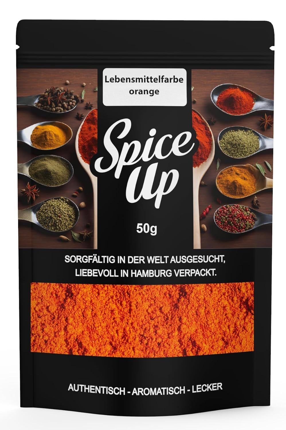 Spice up Colorante alimentare arancione 50G – Colorante alimentare arancione 50G – Polvere colorata brillante per idee in cucina e al forno – Per dessert, bevande, curry e decorazioni creative – Vegano e senza additivi artificiali
