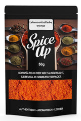 Spice up Colorante alimentare arancione 50G – Colorante alimentare arancione 50G – Polvere colorata brillante per idee in cucina e al forno – Per dessert, bevande, curry e decorazioni creative – Vegano e senza additivi artificiali