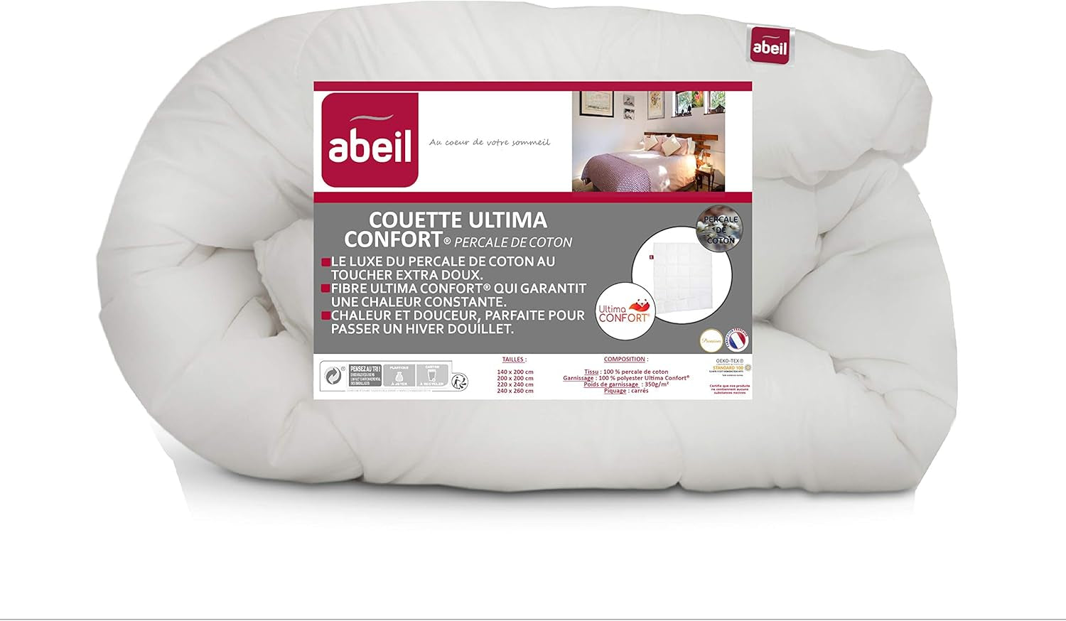 Trapunta in cotone percalle Abeil Premium Ultima Comfort, 200 X 200 Cm Trapunte e trapunte Naty Shop 200 X 200 Cm
