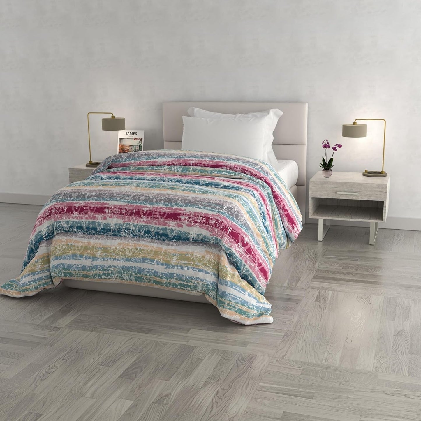 Trapunta invernale alla moda, Florence, 260X260Cm Piumini e trapunte Naty Shop Lines of love 220X260Cm