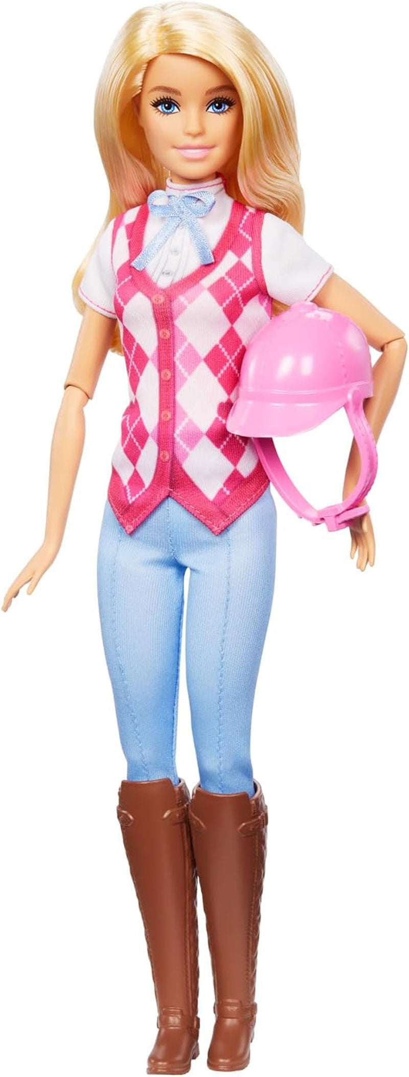 Barbie Malibu e accessori da Barbie Mysteries: The Secret Horse Adventure, inclusa bambola alla moda, completo da equitazione staccabile e casco, HXJ38