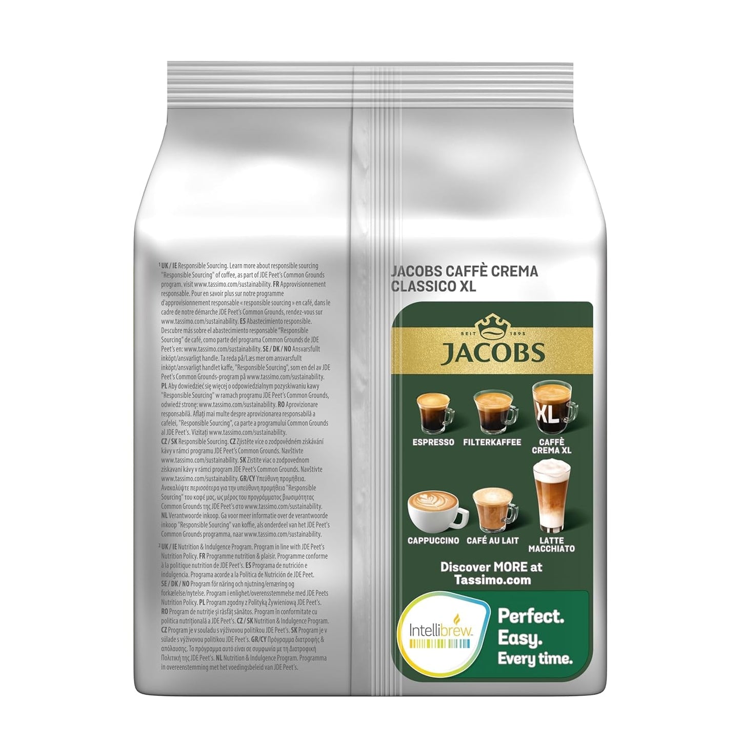 Tassimo Kapseln Jacobs Caffè Crema Classico XL, 5 x 16 cialde, 80 Kaffeekapseln