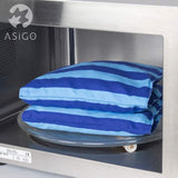 Cuscino con noccioli di ciliegia adatto al microonde e al forno - Blu con strisce e pois I Fatto a mano I Prodotto in Germania I Circa. 20 X 60Cm I Cotone Oeko-Tex I Cuscino cervicale Cuscini ortopedici cervicali Naty Shop