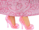 Mattel DISNEY Principessa Aurora - Bambola con abito iconico, scarpe e tiara staccabili, top scintillante e gonna fantasia staccabile, capelli lunghi per lo styling, HLW09