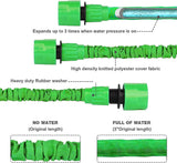 Tubo da Giardino Estensibile da 30 m, Tubo Flessibile per Acqua da 100 Piedi con Ugello a Spruzzo a 8 Getti, Tubo Flessibile Retrattile Impermeabile per Carichi Pesanti con connettori da 3/4" e 1/2" (30 m, Verde)