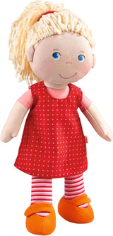 Morbida bambola HABA Annelie - Morbida bambola con capelli raccolti - Con vestiti intercambiabili - Da 18 mesi - 30 cm - Lavabile - 1302108001