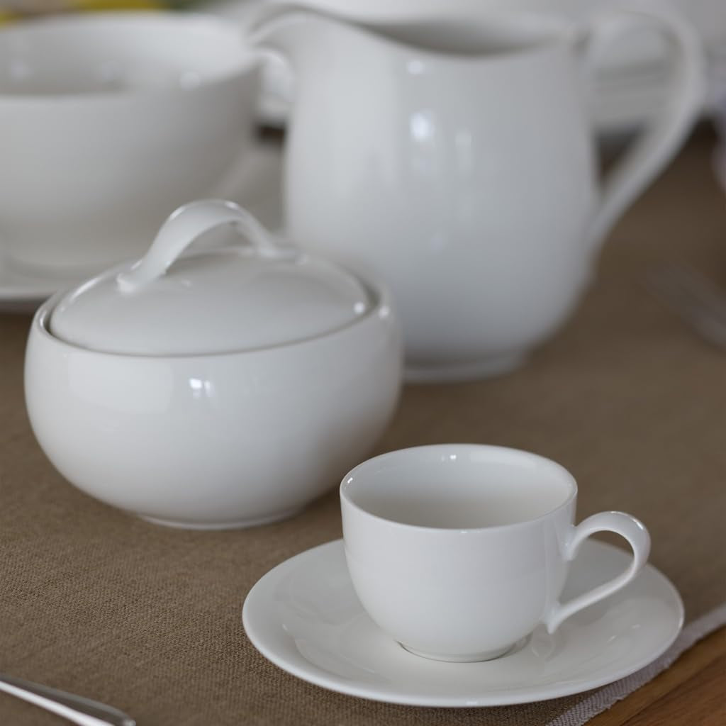 Villeroy & Boch New Cottage Sugar Bowl Basic, 450 ml, altezza: 6,5 cm, porcellana premium, bianca