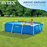 Intex 28271NP - Piscina fuori terra rettangolare con telaio, 2282 L, acciaio e PVC, blu, 260x160x65 cm