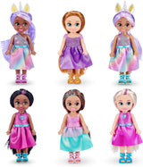 Bambole alla moda principesse da collezione, bambole da vestire da principessa (confezione da 6)