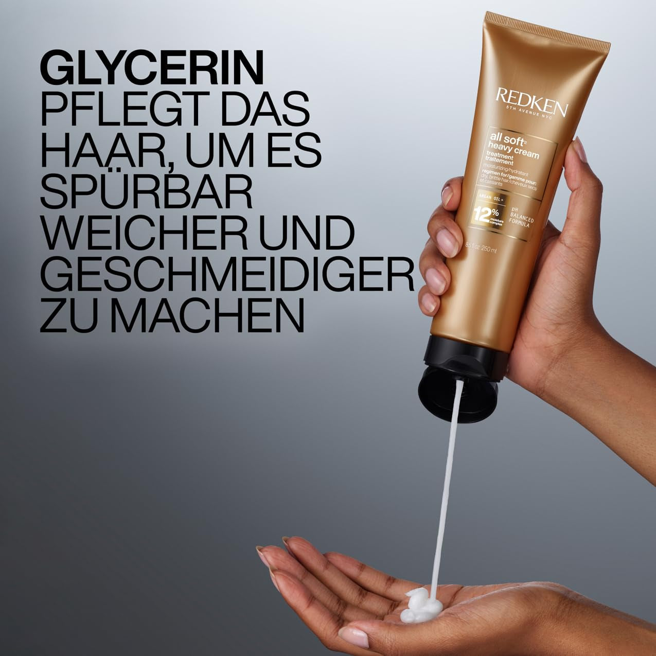Maschera per capelli Redken per capelli secchi e fragili, rivitalizza e idrata, con complesso di cheratina e olio di argan, crema morbida e pesante, 1 maschera per capelli Naty Shop da 250 ml