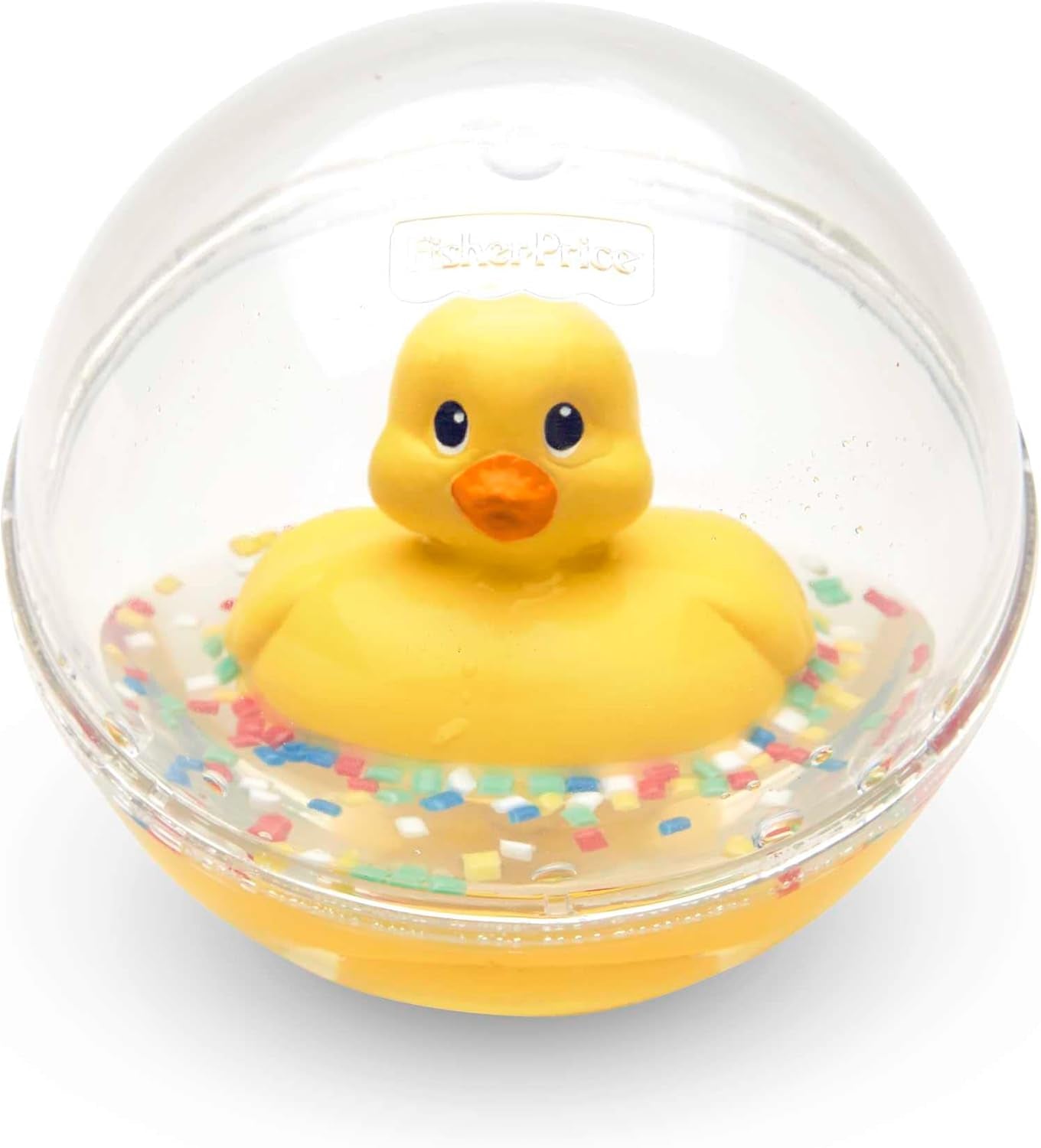 Fisher-Price WaterMates Ducky Ball, Divertente Anatra in Coriandoli, Giocattolo per Bambini, Palla da Gioco, Giocattolo da Bagno, dai 3 Mesi, 75676 Baby Toys Naty Shop Ducky Ball