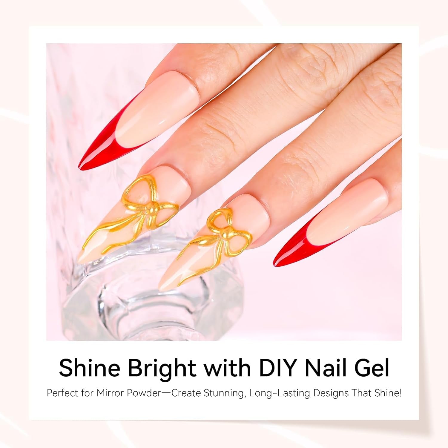 Makartt Gel per Nail Art 3D - Gel per Colla con Strass 15G per Portachiavi per Unghie, Gel per Scultura per Unghie Multifunzionale per Design delle Unghie Fai da Te, Scultura per Unghie Modellazione delle Unghie a Casa (Trasparente)