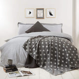 DREAMSCENE comoda coperta soffice coperta in pile - coperta da soggiorno calda invernale morbida, coperta per divano, coperta per divano, morbida coperta per bambini, soggiorno e morbide coperte 120X150Cm, coperta per divano stelle grigie Letti e coperte Besuche den DREAMSCENE-Store