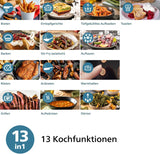 Philips Airfryer serie 2000 4.2L - Touch screen digitale, 13 opzioni di cottura, 9 funzioni preimpostate, Fino al 90% di grassi in meno con tecnologia Rapidair, potenza 1500W Elettrodomestici Naty Shop
