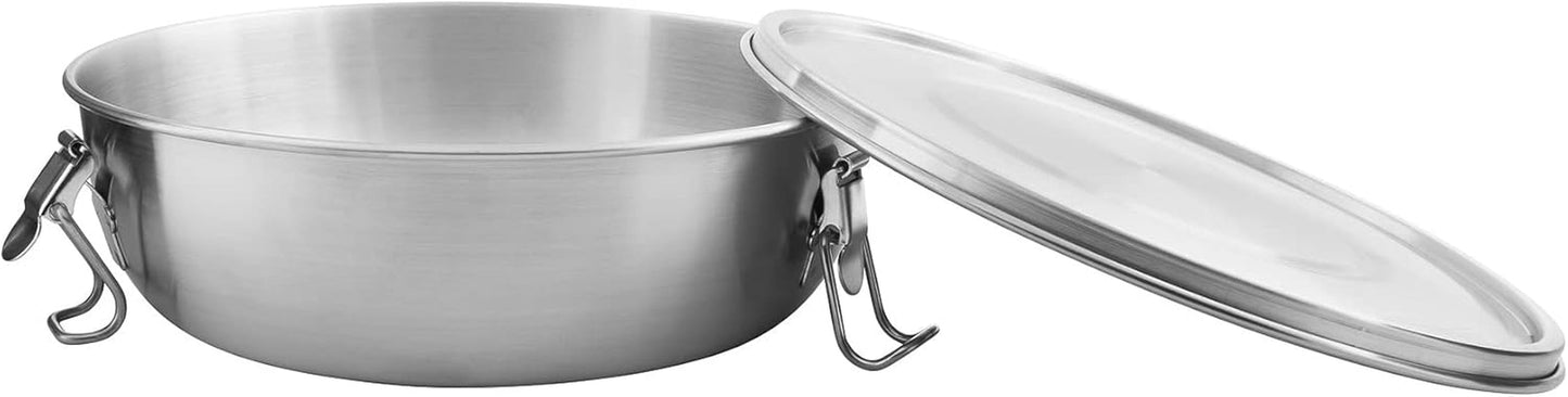Tatonka Ciotola per Alimenti - Contenitore per Alimenti/Ciotola in Acciaio Inossidabile - Con Coperchio, Clip di Fissaggio e Scala del Volume - Contenitori per Alimenti da 0,5 L / 0,75 L / 1 L Naty Shop 1,0 Litri
