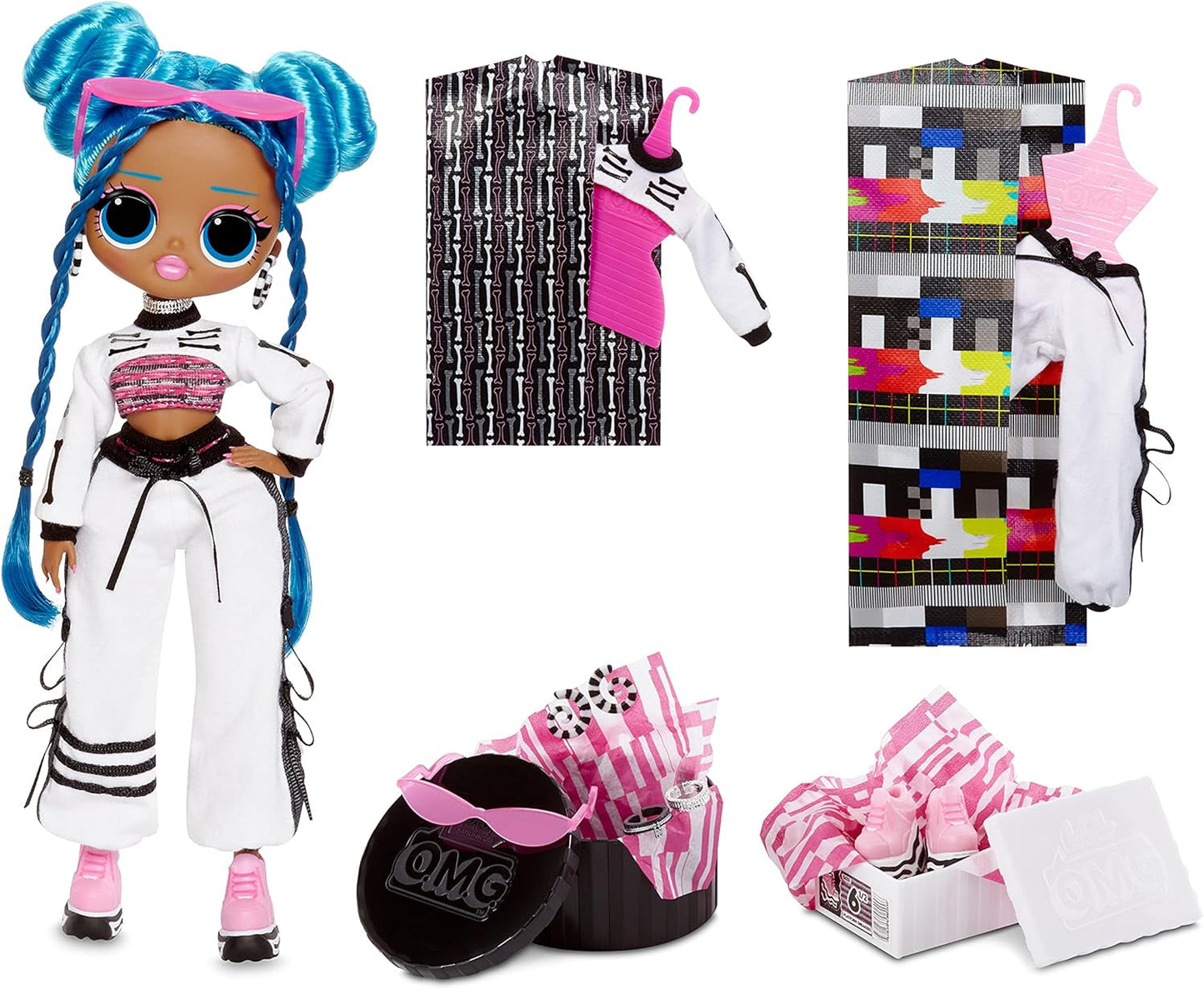 LOL Surprise OMG Fashion Doll 2er-Pack ROLLER CHICK & CHILLAX - Puppen esclusivo con 40 Überraschungen inkl. Abiti e accessori - Set di giochi di confezione 2 in 1 - Serie 3 - Für Kinder ab 4 Jahren