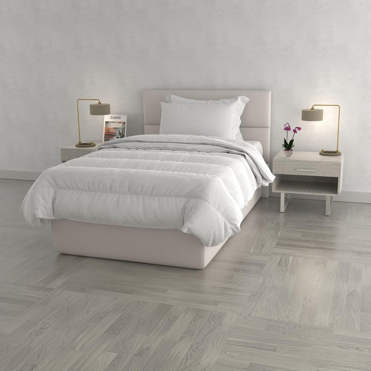Trapunta Prestige, 4 stagioni, Made in Italy, bianca, 150X200 cm Trapunte e Trapunte Naty Shop 150X200Cm