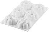 Silikomart, Forma Corona di Tartufo in Silicone Ø 8,2 x H 2,9 cm, 6 cavità, 90 ml Cucina Naty Shop