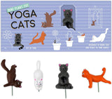 Gift Republic Mini Vaso da Fiori Yoga Gatti, Multicolore, 1