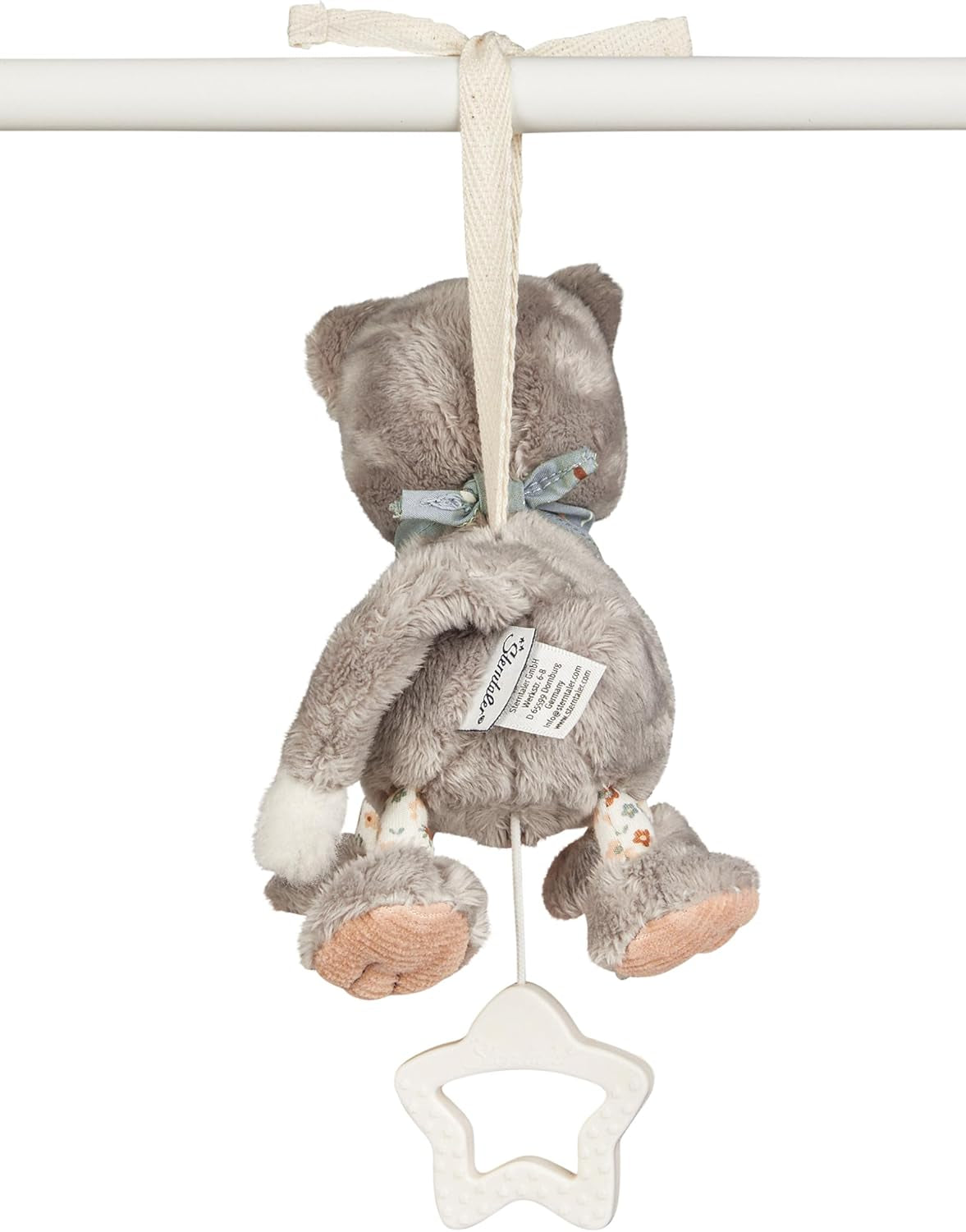 Carillon Sterntaler S gatto Lilly - carillon per bambini in morbido tessuto - peluche da legare per bambini - l'aiuto per dormire ha un effetto calmante a casa e in viaggio, grigio Toys Bebe Naty Shop