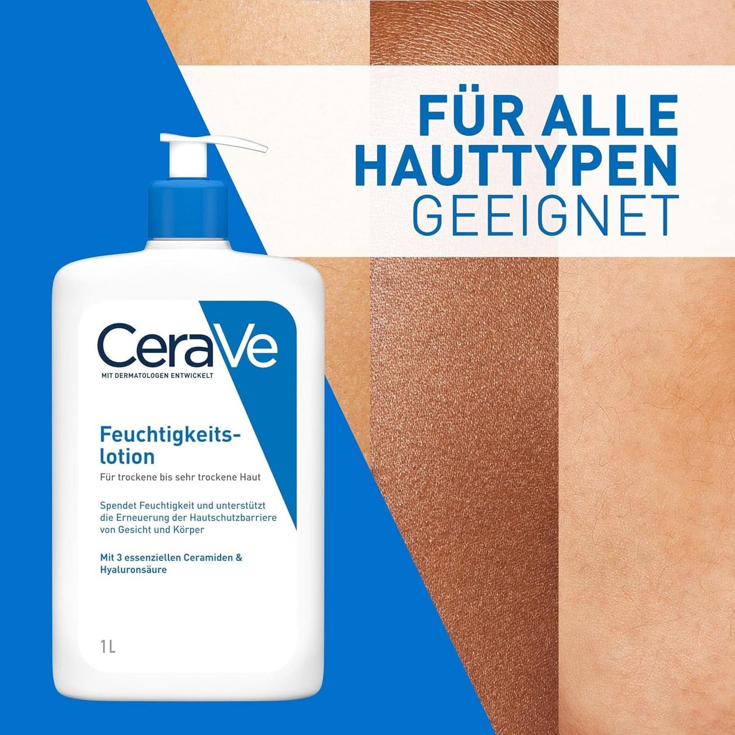 Cerave Lozione idratante per corpo e viso, 1 litro Cosmetici e Beauty Naty Shop
