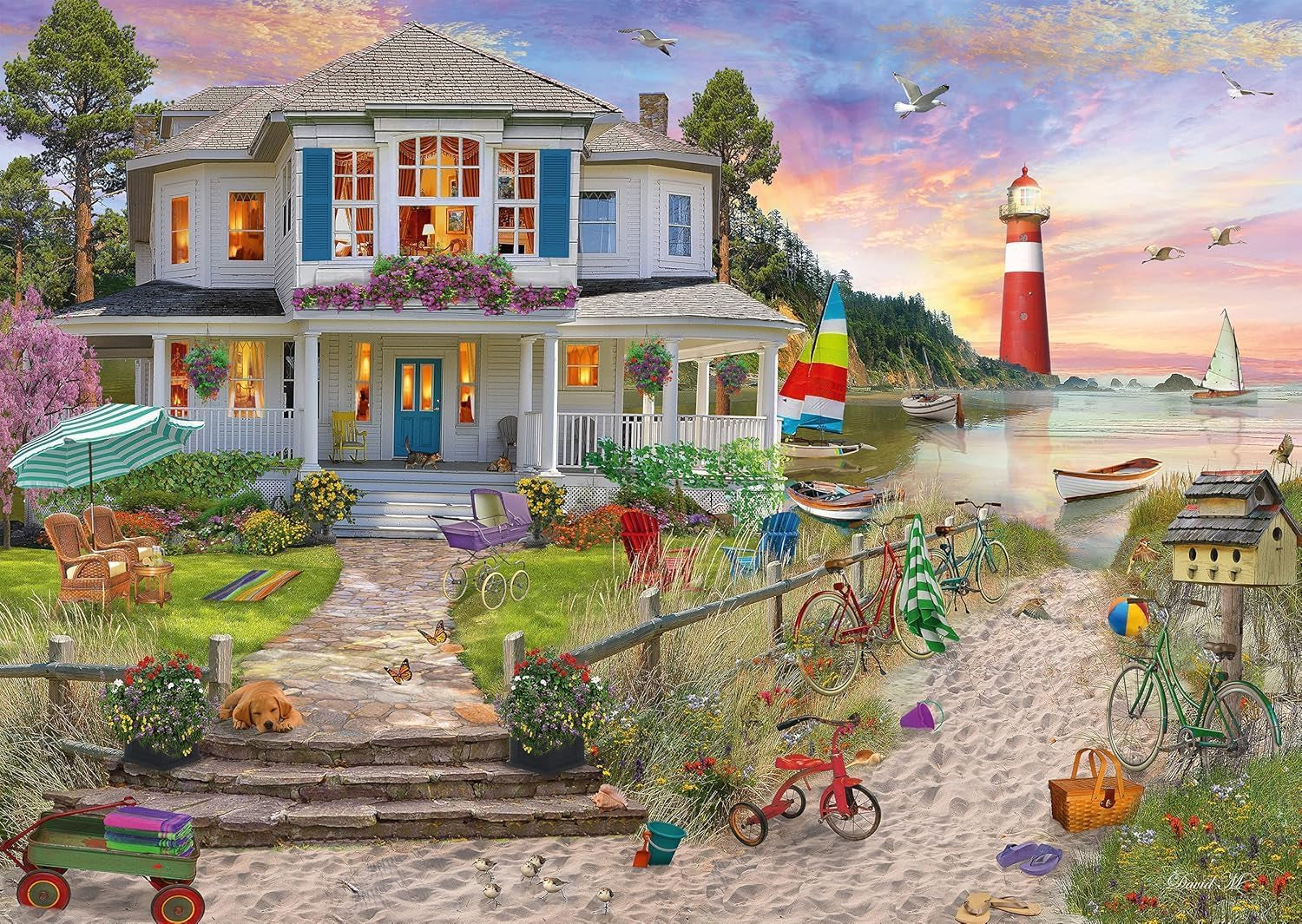 Schmidt Spiele Casa al mare, puzzle da 1.000 pezzi Puzzle Naty Shop